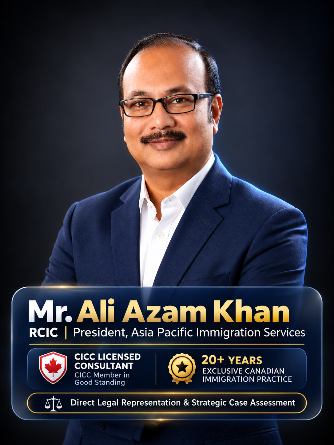 MD. Ali Azam Khan, RCIC — Senior Canadian Immigration Consultant